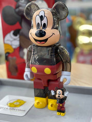 BE@RBRICK x Clot 三眼米奇透明黑色版 100+400% bearbrick