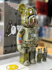 BE@RBRICK x Bape Alpha Camo Shark 2023 100%+100%+400% 套装 bearbrick