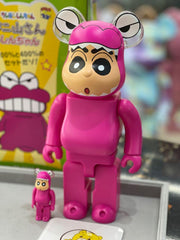 BE@RBRICK x 蜡笔小新 粉色鳄鱼 400%+100%