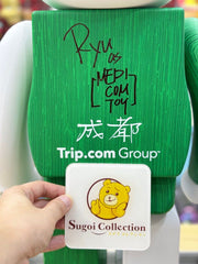 BE@RBRICK x C-Trip “麻将发” 1000% (Medicom Toy 创始人 Akashi 签名) Mahjong Huat bearbrick 发财熊