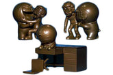 BE@RBRICK x Doraemon Classic Scene bronze sculpture (set of 3) Limited edition of 300, numbered. ONLY sell as a set