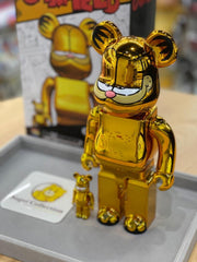 BE@RBRICK x Garfield Gold Chrome 100%+400% bearbrick
