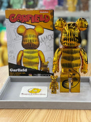 BE@RBRICK x Garfield Gold Chrome 100%+400% bearbrick