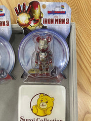 BE@RBRICK x Iron Man 3 100% Mark 42/Mark 42 Damaged Ver./War Machine bearbrick ironman