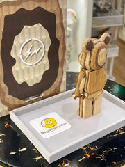 BE@RBRICK x Karimoku Fragment Design 400% - 雕刻层状木材 (2018) bearbrick fragmentdesign
