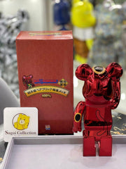 BE@RBRICK x 招财猫 400% 梅金版 bearbrick 铬红招财猫