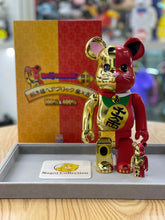 BE@RBRICK x Maneki Neko 100%+400% Gold & Red bearbrick