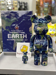 BE@RBRICK x NASA 地球 100%+400% 套装(Medicom Toy 25 周年展览专属)bearbrick