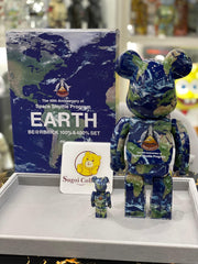 BE@RBRICK x NASA 地球 100%+400% 套装(Medicom Toy 25 周年展览专属)bearbrick