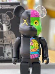 BE@RBRICK x OriginalFake Kaws Companion Dissected 400% 黑色版。