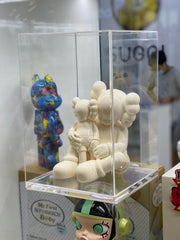 适用于 Molly/Kaws 的高端优质亚克力展示盒(一体式,无需组装)亚克力盒
