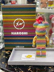 BE@RBRICK x fragmentdesign x HAROSHI Karimoku 400% 雕刻木 bearbrick