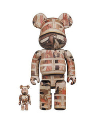 BE@RBRICK x 北川歌麻吕 100%+400% 套装 熊砖 日本艺术 喜多川歌麿 「両国桥の上下」
