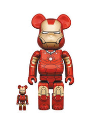 BE@RBRICK x Marvel 钢铁侠 Mark III 100%+400% 套装(Medicom Toy 25 周年纪念)钢铁侠 Mark 3