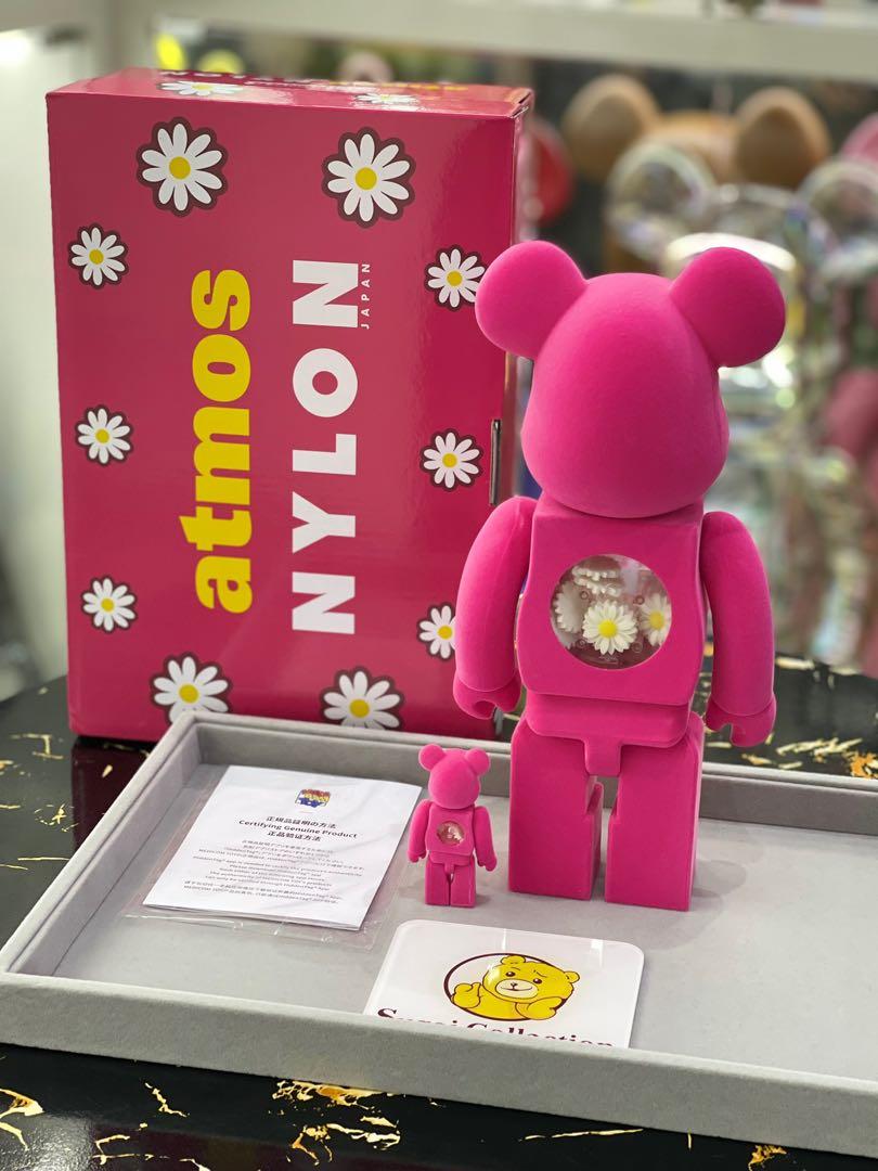 BE@RBRICK x Atmos NYLON JAPAN 100% &amp; 400% 套装 bearbrick 菊花