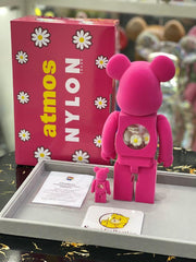 BE@RBRICK x Atmos NYLON JAPAN 100% &amp; 400% 套装 bearbrick 菊花