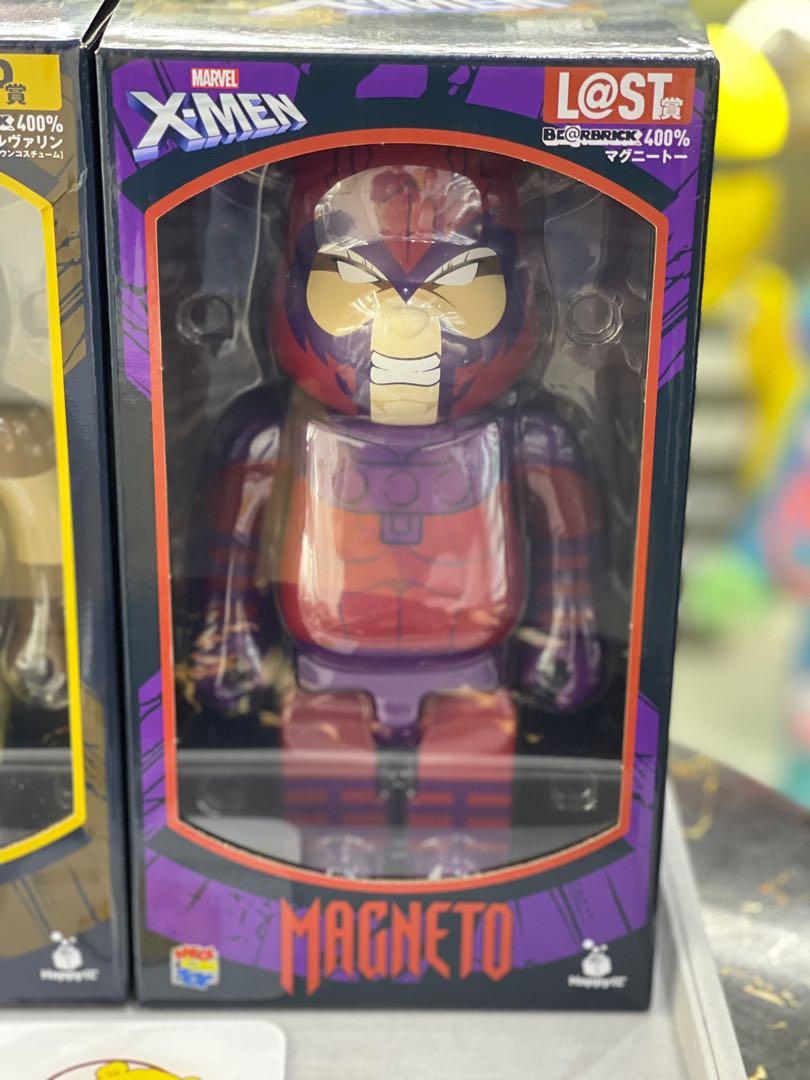 BE@RBRICK x Happy Kuji Marvel 金刚狼与万磁王 400% (2 件套) bearbrick X-Men