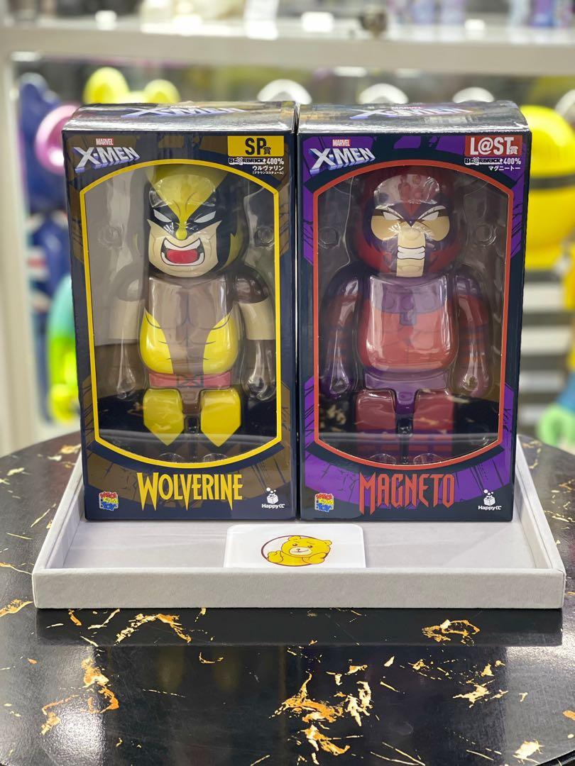 BE@RBRICK x Happy Kuji Marvel 金刚狼与万磁王 400% (2 件套) bearbrick X-Men