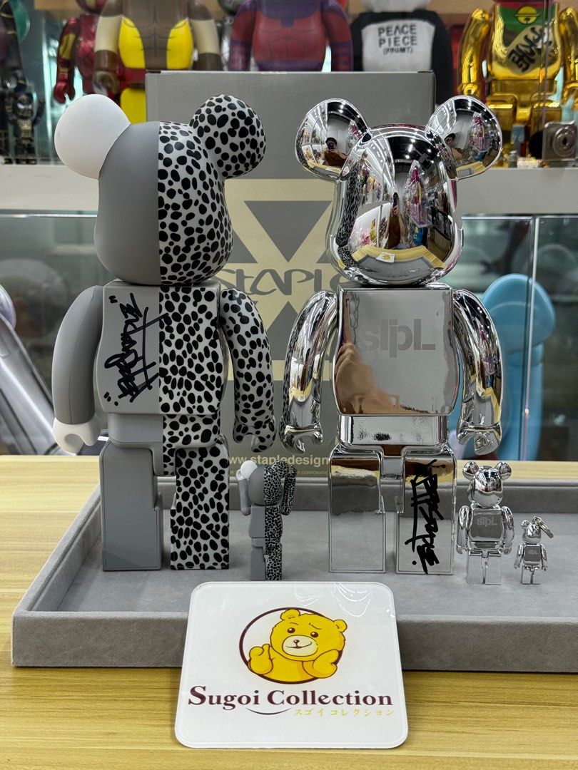 BE@RBRICK x Jeff Staple 100% & 400% & 70% (Released in 2007) Signed by Jeff Staple
