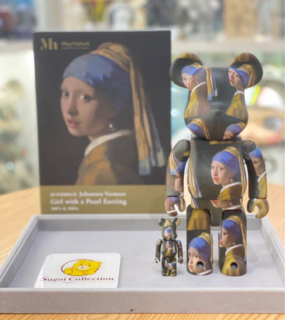 BE@RBRICK - Vermeer Girl with  Pearl Earring 400％ in_stock_berbrick_x_johannes_v