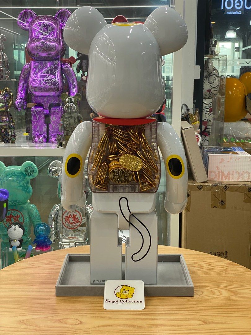 BE@RBRICK x Maneki Neko “Koban” 1000% white plating ver. bearbrick