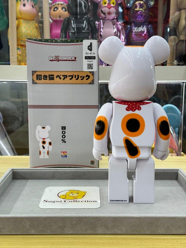 BE@RBRICK x Maneki Neko 400% secret white 千万两&开运 lucky cat
