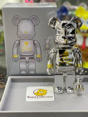 BE@RBRICK x Mastermind Japan 100%+400% 银 bearbrick