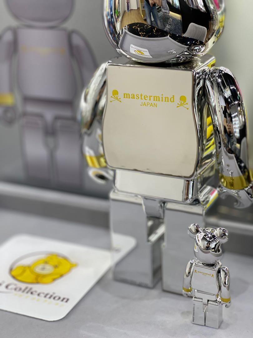 BE@RBRICK x Mastermind Japan 100%+400% 银 bearbrick