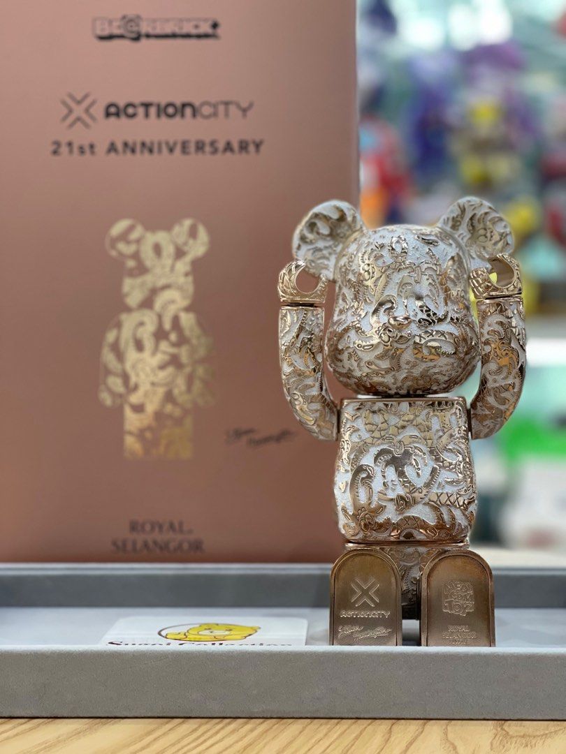 BE@RBRICK x Royal Selangor x Steven Harrington 400% 玫瑰金版 bearbrick