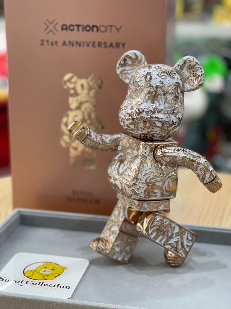 BE@RBRICK x Royal Selangor x Steven Harrington 400% 玫瑰金版 bearbrick