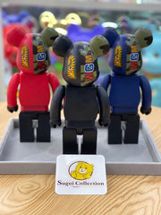 [No Box- Sales!] BE@RBRICK x Bape 1st Camo Shark 400% (Set of 3 - Black/Navy/Red) bearbrick