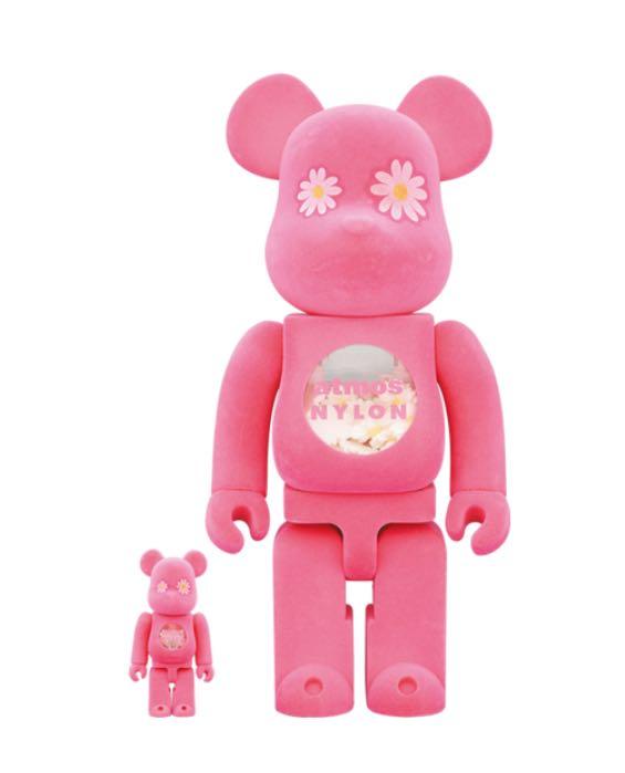 BE@RBRICK x Atmos NYLON JAPAN 100% &amp; 400% 套装 bearbrick 菊花