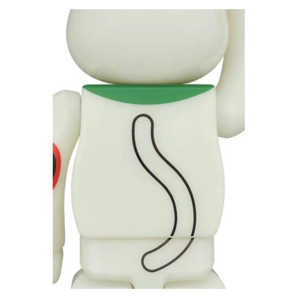 BE@RBRICK x 招财猫 400% GID 夜光 bearbrick 幸运猫 fortune cat 福入